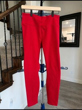Fabletics PowerHold High Waisted Red Leggings XL
